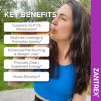 Zantrex SkinnyStix Energy Powder – Lose Weight, GLP-1, Appetite Suppressant, Boost Mood – 10 Calories – Yerba Mate, Coffee Bean – 30 Stix, Berry