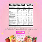 Belli Welli Fiber Supplement, Probiotics Fiber Powder Travel Pack for Women with Collagen & Electrolytes for Daily Gut Health & Debloating, Variety Pack, 10 Packets