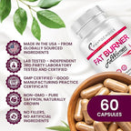Fat Burner for Women with Raspberry Ketones, Green Tea & African Mango – Best Diet Pills that Work Fast for Women, All-Natural Weight Loss Supplements Supports Metabolism & Belly Fat Burn, 60 Capsules