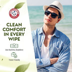 Arm and Hammer Face and Body Wipes for Adults - Deodorant Towelettes 30 Wipes for Men - Shower Sheets for Traveling, Camping, Gym, and Bathing - Alcohol-Free Face Sheets (Cool Water)