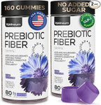High Prebiotic Fiber Gummies for Women and Men 7G, 160 Pcs (2 Pack) - Natural GLP-1 Support - Beet FOS Fiber, Magnesium, Inulin, Probiotic - Gummy Supplement for Digestive Health - Sugar Free