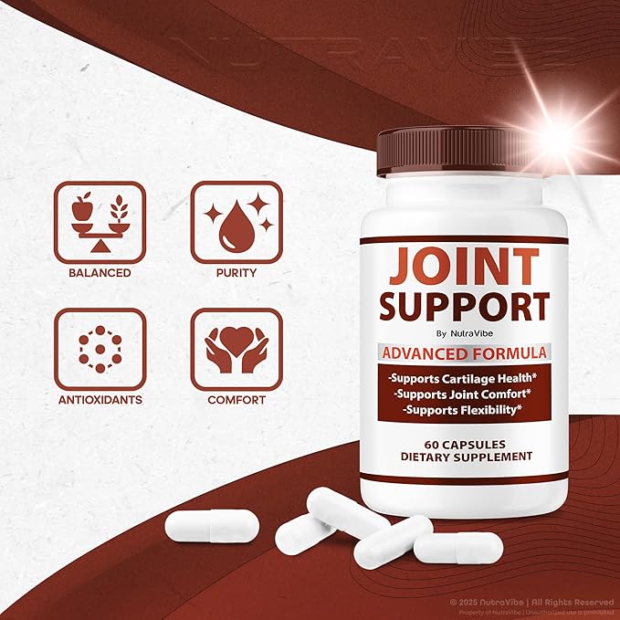 (2 Pack) Joint Support Capsules – Daily Mobility Formula with a Premium Natural Blend to Help Maintain Flexibility, Comfort & Active Motion | Easy-to-Swallow Pills for Everyday Movement (120 Capsules)