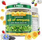 LILICARE Oil of Oregano with Black Seed Oil Filled Gummies, Aceite De Oregano Capsulas Alternative, Carvacrol & Thymoquinone with Vitamin E, C, D3, Zinc, Liposomal Form, Sugar Free, 2 Pack