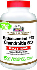 21st Century Glucosamine Chondroitin 750/600mg - Triple Strength, Tablets, 60 Count