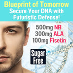 1500mg NAD+ Sugar Free Gummies | NAD + Plus NR TMG ALA Trans-Resveratrol Fisetin Supplements | Nicotinamide Riboside Trimethylglycine Alpha Lipoic Acid Betaine Pills Capsules Tincture Supplement Alt