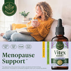 HERBAMAMA Vitex Chasteberry Supplement for Women - Natural Menopause Support* with Vitex Berry Tincture - Chaste Tree Berry Drops for Hormonal Balance & Cycle Support* - 84-Day Supply