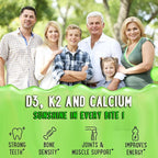 OH MY CHEWY Center-Filled Vitamin D3 K2 & Calcium Gummies - Supplement for Healthy Teeth, Bone & Energy - 5000 IU D3, 120 mcg K2(MK-7), 120 mg CA - Vegan & Non-GMO - 60 Count