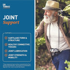 Dr. Tobias Joint Support Supplement with Glucosamine Chondroitin MSM, Supports Connective Tissue, Function & Flexibility, Extra Strength Joint Supplements for Men & Women, 240 Capsules