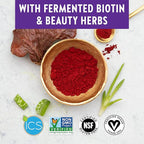 New Chapter Hair Skin & Nails Vitamins with Fermented Biotin+astaxanthin Vegetarian Capsule, 30 Count (Pack of 1)