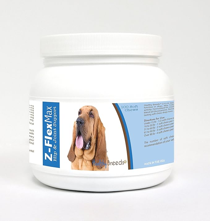 Healthy Breeds Bloodhound Z-Flex Max Hip & Joint Soft Chews 100 Count