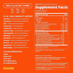 Grüns Immun Immunity Gummies with Vitamin C, Zinc, MCT Oil, & Turmeric - Daily Immune Support Supplement for Adults - Sour Pineapple Flavor (28 Count)