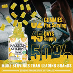 Magnesium Glycinate Gummies 2500mg - Sugar Free Magnesium Potassium Supplement with Vitamin D, B6, CoQ10 for Calm Mood & Sleep Support - 90 Pineapple Gummies
