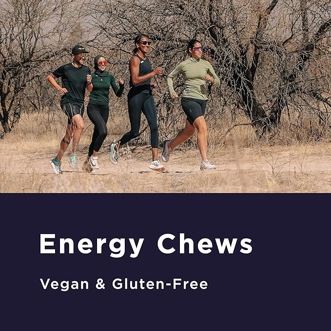 GU Energy Chews, Orange Energy Gummies with Electrolytes, Vegan, Gluten-Free, Kosher, Caffeine-Free, and Dairy-Free On-The-Go Energy for Any Workout, 12 Bags (24 Servings Total)