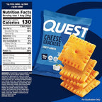 Quest Nutrition Cheese Crackers, Zesty Ranch Flavor, 10g Protein, 5g Net Carbs, High Protein, 12 Count