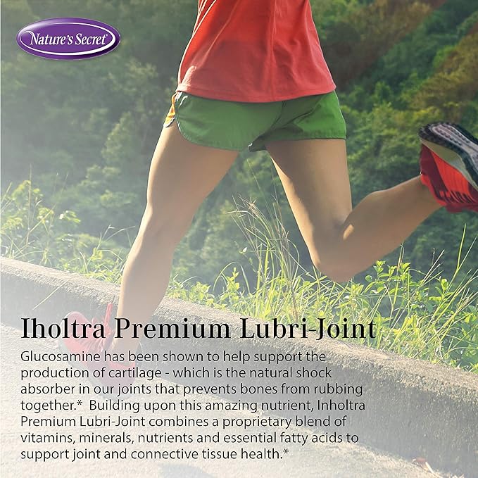 Nature's Secret Inholtra Premium Lubri-Joint - Connective Tissue and Joint Supplements for Men and Women with Vitamin C, D & E, Omega Fatty Acids, Glucosamine and Chondroitin - 120 Liquid Soft-Gels