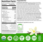 Orgain Organic Vegan Meal Replacement Protein Powder, Vanilla Bean - 20g Plant Based Protein, Gluten Free, Dairy Free, Lactose Free, Soy Free, No Sugar Added, For Smoothies & Shakes - 2.03lb