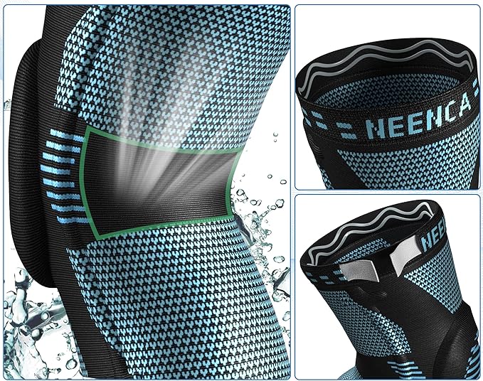 NEENCA Professional Knee Brace for Women/Men, Knee Support with Patella Pad & Side Stabilizers, Compression Knee Sleeve for Knee Joint Pain, Meniscus Tear, ACL, PCL, Runner, Workout