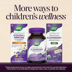 Nature’s Way Sambucus Kids Elderberry Immune Gummies with Black Elderberry Extract, Daily Immune Support Gummy with Vitamin C and Zinc for Children Ages 2+*, 60 Gummies