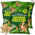 Simply Protein - Tortilla Chips, Restaurant Style Protein Chips, Jalapeno Ranch (3-Pack) - 7g Protein, 140 Calories, Gluten Free, Vegan - Crispy Plant Based Pea Protein Snacks - 3 Bags, 4.58oz (130g)