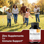 Sandhu's Zinc Quercetin 120 Vegetarian Capsules (Pack of 3) | High Absorption Zink Supplements for Immunity and Seasonal Allergy | Antioxidant Immune Support for Men and Women | Easy to Swallow