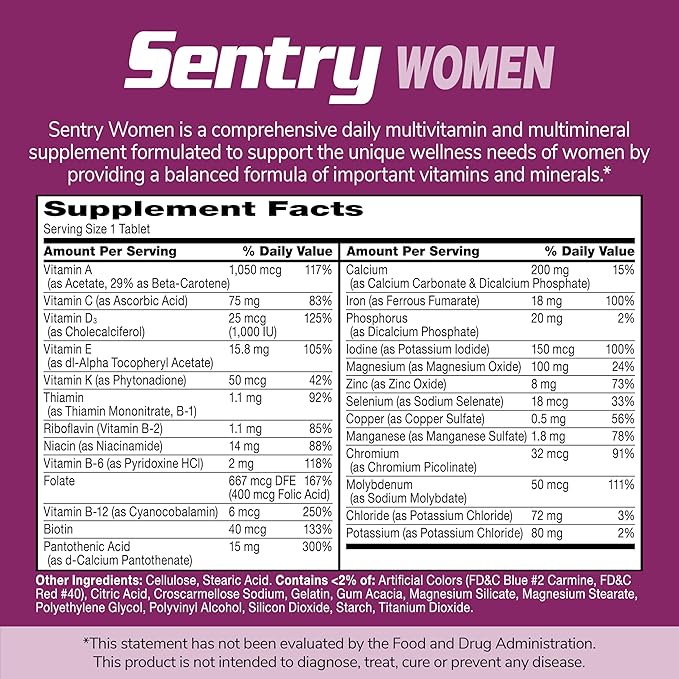 21st Century Sentry Women Multivitamin Tablets, 120 Count