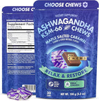 YouChews Ashwagandha KSM-66 Chews for Stress Relief & Mood Support, Organic Ashwagandha Gummies KSM 66 Alternative, Mood Support, Maple Salted Caramel Flavor, 30 Count