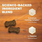 VetriScience Calm & Confident Chews, Composure Clinically Tested Calming and Anxiety Supplement for Small Dogs Under 30 lbs, Reduce Stress, Ideal for Thunderstorms and Fireworks, Chicken, 30 Count