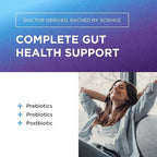 DR. EMIL NUTRITION Women & Men Total Gut Health Complex | Prebiotic + Probiotic + Postbiotic Gut Health Supplements | Probiotics Digestive Health & Gut Health | 60 Capsules