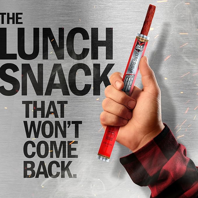 Jack Link's Original Zero Sugar Beef Sticks - 0.92 oz Meat Sticks - Ready to Eat Protein Snacks - 5g Protein per Serving - Made with 100% Real Beef,(Pack of 40)