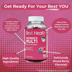 Women’s Multivitamin Gummies, Multivitamin for Women with Biotin, Folic Acid, Vitamins A,C,D,E,Natural Mixed Berry Flavor (180ct)