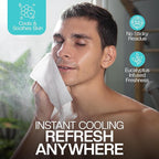 Men's Cooling Face + Body Cleansing Wipes - 4 Pack - 120 Count Post Workout Travel Towlettes