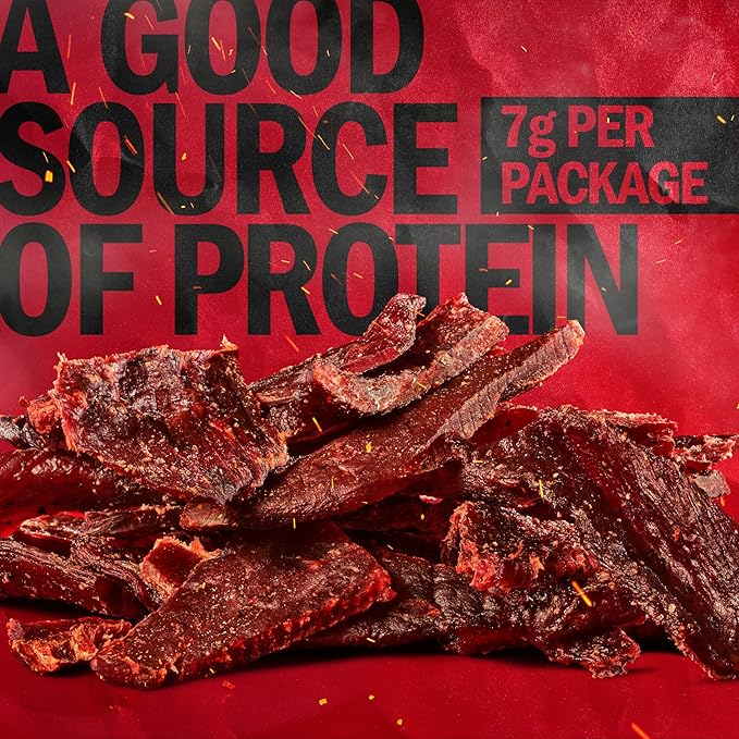 Jack Link's Teriyaki Beef Jerky Multipack - (5 Pack) 0.625 oz Bags - Ready to Eat Real Meat Protein Snacks - 7g Protein per Serving - Made with 100% Real Beef