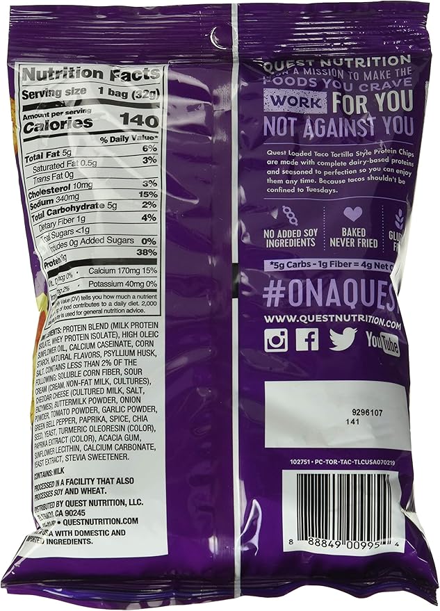 Quest Chips Loaded Taco (Pack of 5)