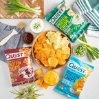 Quest Nutrition Protein Chips Variety Pack,BBQ,Cheddar & Sour Cream,Sour Cream & Onion,High Protein,Low Carb,1.1 oz,(Pack of 24)