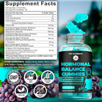 PMS Gummies Hormonal Balance Supplements for Women - Probiotic PMS Vitamins Menstrual Cramp Relief, Hot Flashes Menopause Support - PMS Relief with Dong Quai, Chasteberry, Black Cohosh & Ashwagandha