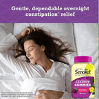 Senokot Dietary Supplement Laxative Gummies, 90 Ct, Constipation Relief, Natural Senna Extract, Gentle Overnight Laxatives for Constipation Relief, Mixed Berry Flavor