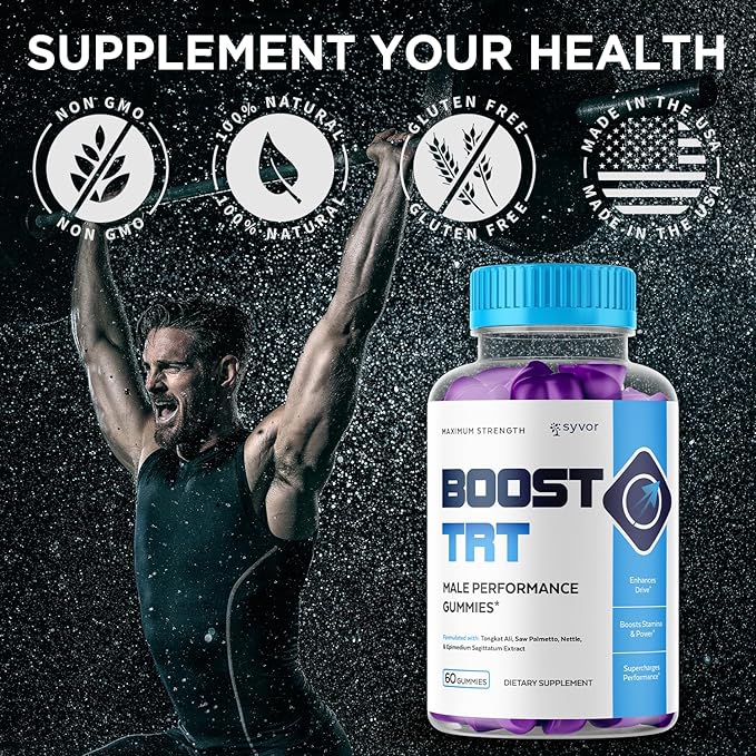 (2 Pack) Boost TRT Gummies, Official BoostTRT Gummys with All Natural Ingredients, Advanced Health & Wellness Support Formula with Max Strength Premium Active Lifestyle Vitamins (120 Gummies)