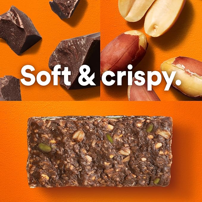 RXBAR Nut Butter and Oat Protein Bars, Protein Snacks, Snack Bars, Dark Chocolate Peanut Butter, 23.2oz Box (12 Count)