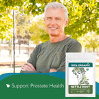 Organic Stinging Nettle Root Tea (40 Tea Bags) - Traditionally Used Herbal Tea for Men’s Health - Supports Prostate, Hormonal Balance & Energy - Té de Raíz de Ortiga