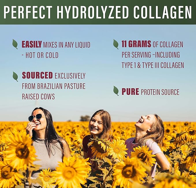 Perfect Supplements – Perfect Hydrolyzed Collagen Powder – 660g – All Natural Collagen - Promotes Healthy Skin – 3 Pack