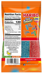 HARIBO Gummi Candy, Z!NG Sour Streamers Gummy Candy, 4.5 Ounce Share Size Bags (Pack of 12) Delicious Soft & Chewy Snacks, Assorted Fruity Flavors