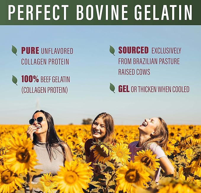 Perfect Supplements – Perfect Bovine Gelatin – 660 Grams – 100% Beef Gelatin Collagen Protein – Supports Healthy Skin & Joint Health