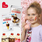 BioSwiss Bandages, Ice Cream Shaped Self Adhesive Bandage Set, Latex Free, Sterile Wound Care, 24 Count