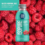 Isopure Zero Carb 32g Clear Protein Ready-to-Drink, Whey Protein Isolate, Blue Raspberry, 12 Pack (Packaging May Vary)