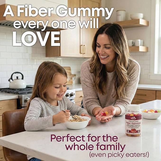 Country Farms Fiber Care Prebiotic Gummies,6g of Fiber Per Serving,GLP-1 Booster,FOS from Beets,Digestive Health and Bloat,Supports Regularity,Mixed Fruit Flavor,120 Gummies,40 Servings,(Pack of 2)