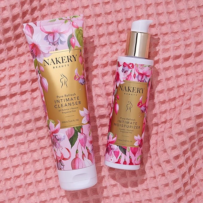 Nakery Intimate Wash Women pH Balanced Vaginal Cleanser - Hydrating Feminine Wash with Aloe & Hyaluronic Acid - Nourishing Vaginal Wash Supports Healthy pH & Odor Eliminator - Safe for Daily Use