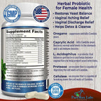 Balance Complex for Women - for Vaginal Health, Herbal Detox & Cleanse, Vaginal Probiotics, Supports Healthy Intestinal Flora, Helps with Yeast Infections 60 Capsules