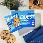 Quest Nutrition Chocolate Chip Protein Cookie, 15g Protein, 1g Sugar, 2g Net Carbs, Keto Friendly, High Protein, Low Carb; 4 Count