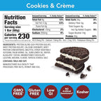 think! Protein Bars, High Protein Snacks, Gluten Free, Sugar Free Energy Bar with Whey Protein Isolate, Cookies and Crème, Nutrition Bars without Artificial Sweeteners, 2.1 Oz (10 Count) (Pack of 5)