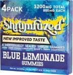 Shrumfuzed - Proprietary Nootropic Gummy 3200mg, Now with New Improved Taste - Lion's Mane, Reishi, Chaga, and Cordycep Nootropic Mushroom Blend (4, Blue Lemonade)